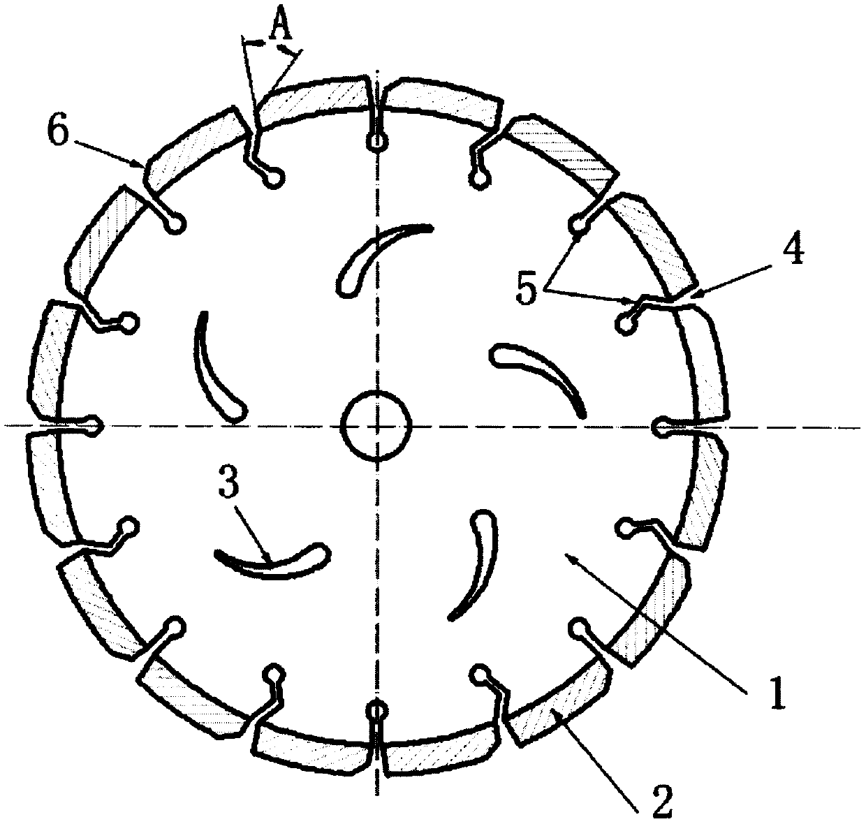 Diamond saw blade and preparation process thereof