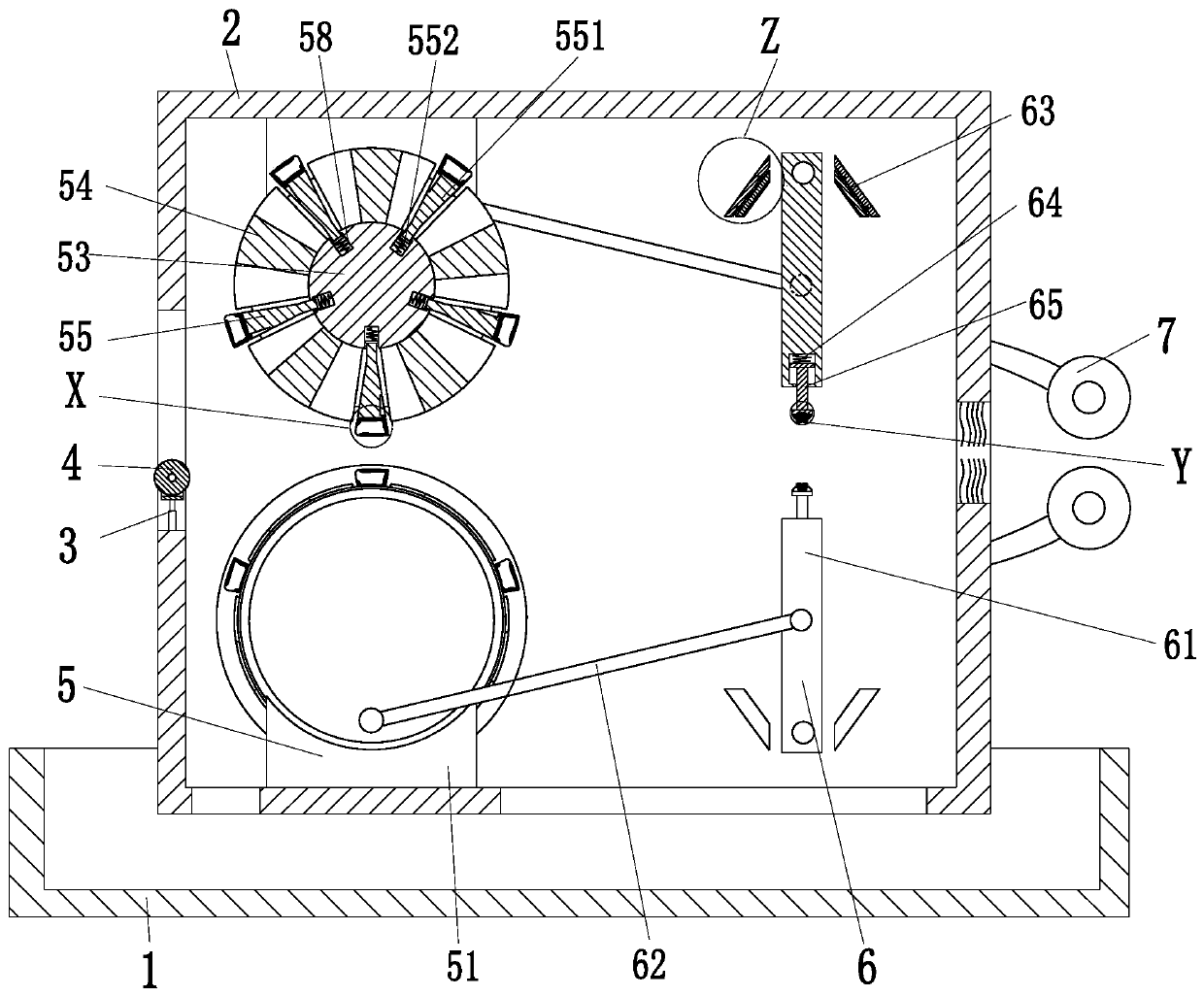 Internal dye extrusion equipment for textile gauze after dip dyeing