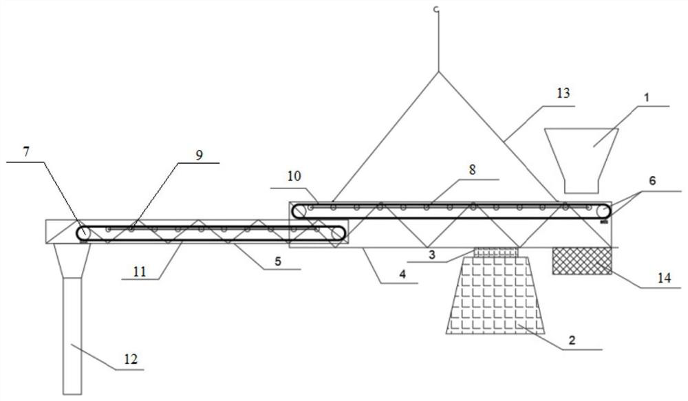 Concrete conveying belt device and its control method