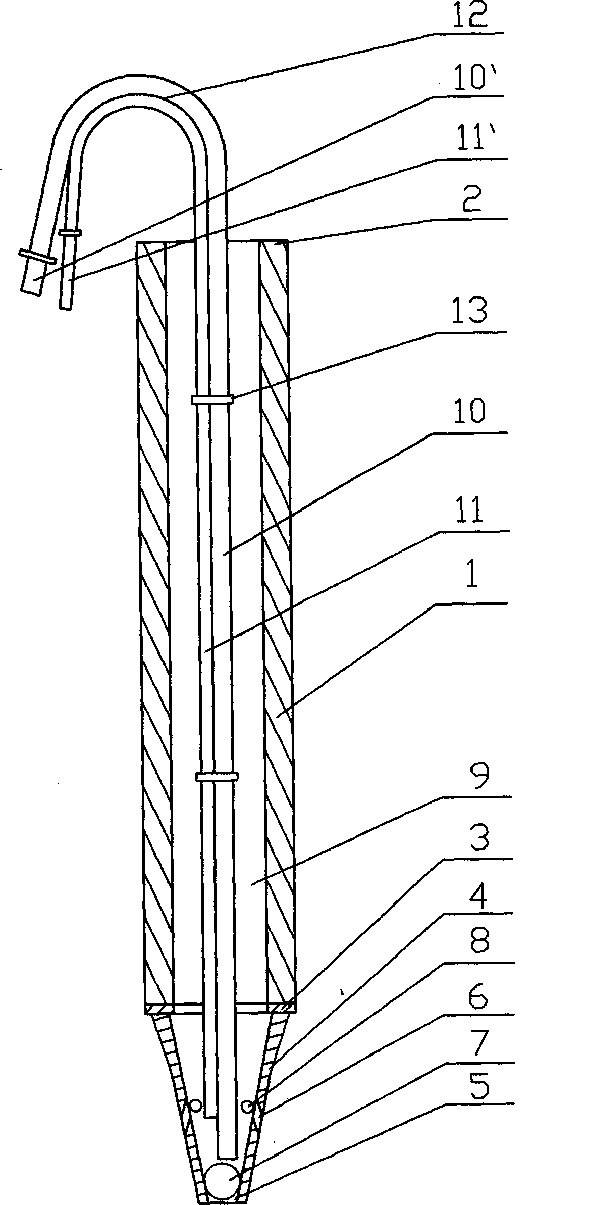 PHC pile and water flush gas lift static pressure pile-sinking method