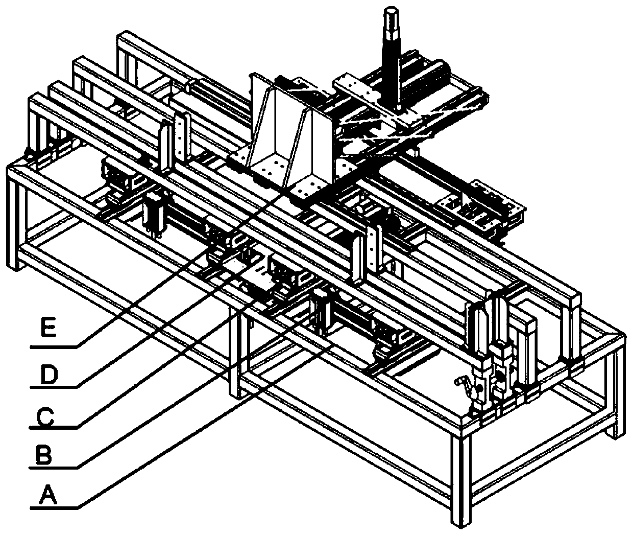 Automatic profile separating and loading device based on queue principle