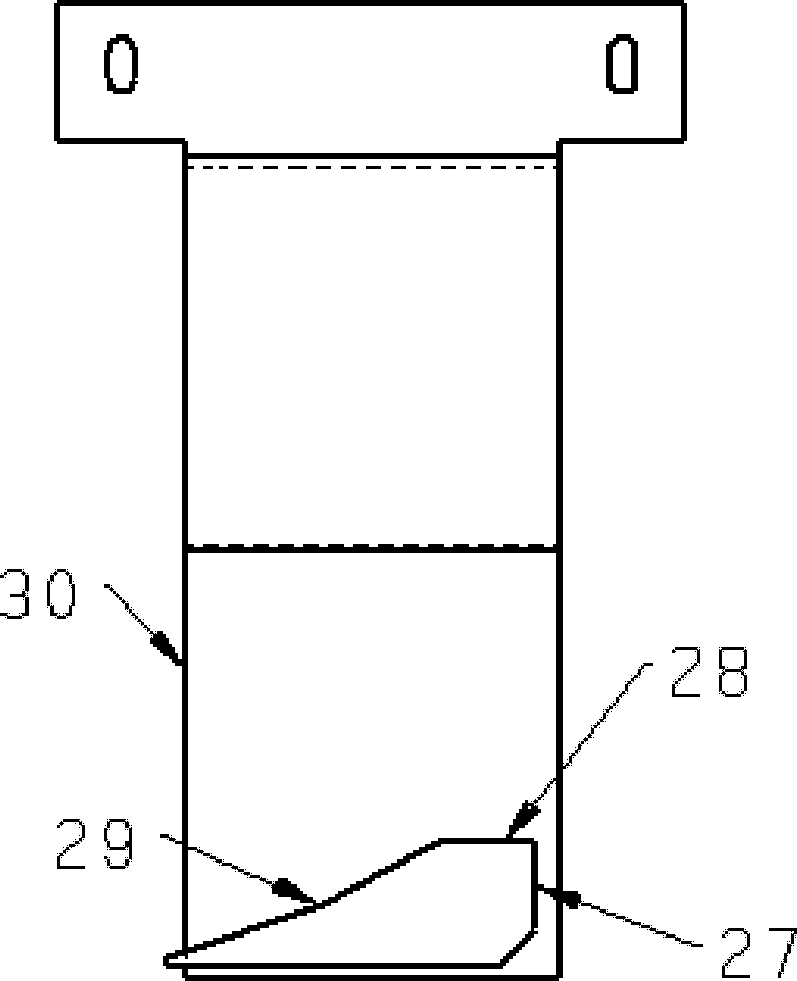 Asynchronous door knife of elevator door machine