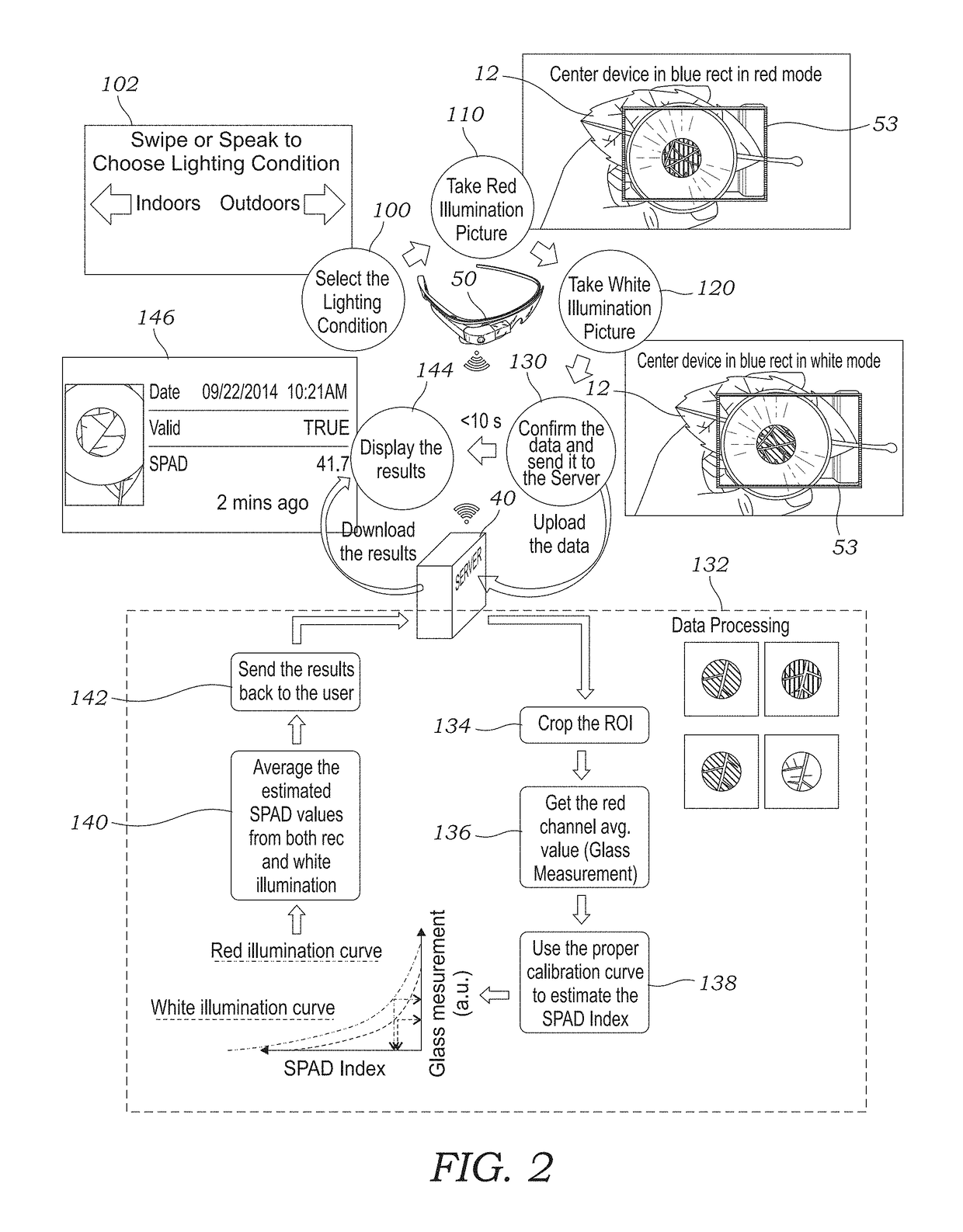 Method and device for quantification of plant chlorophyll content