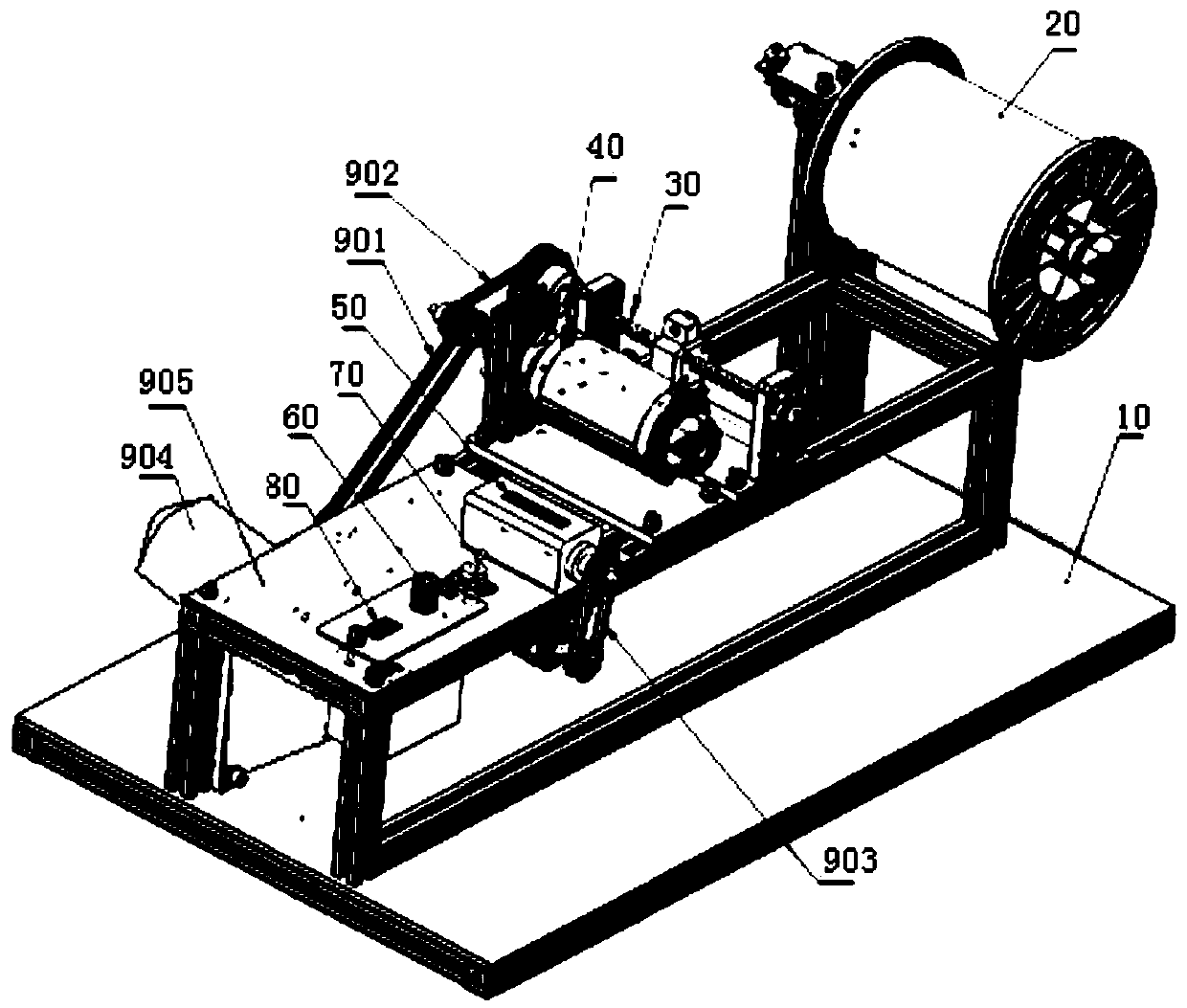 Macrobend loss testing device for optical fiber automatic winding counting and test nethod thereof