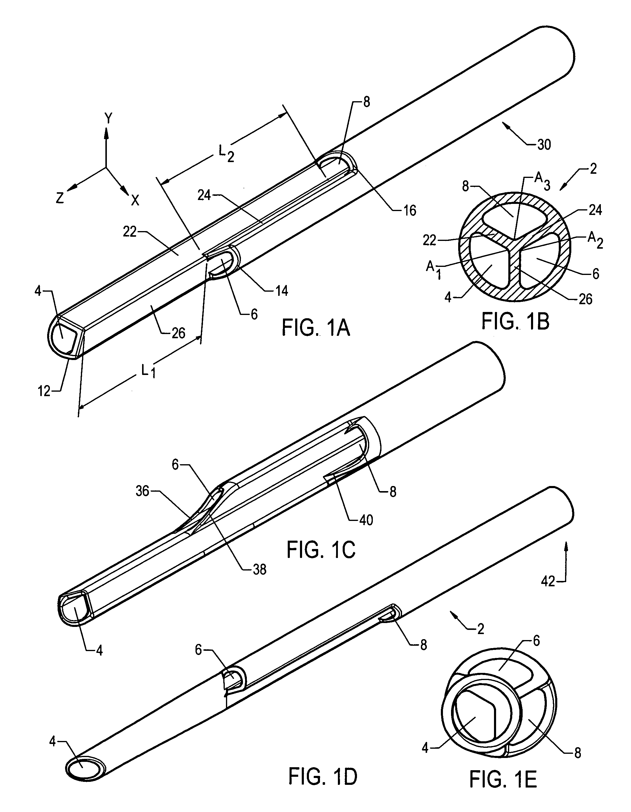 Tip configurations for a multi-lumen catheter