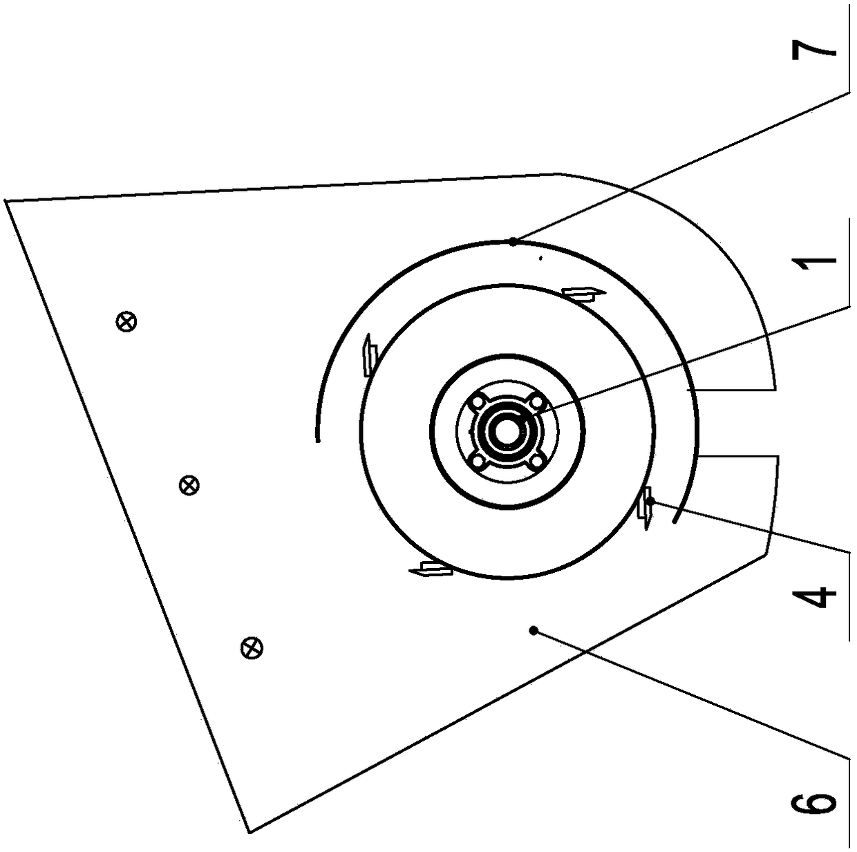 Corn stalk cutting and laying device