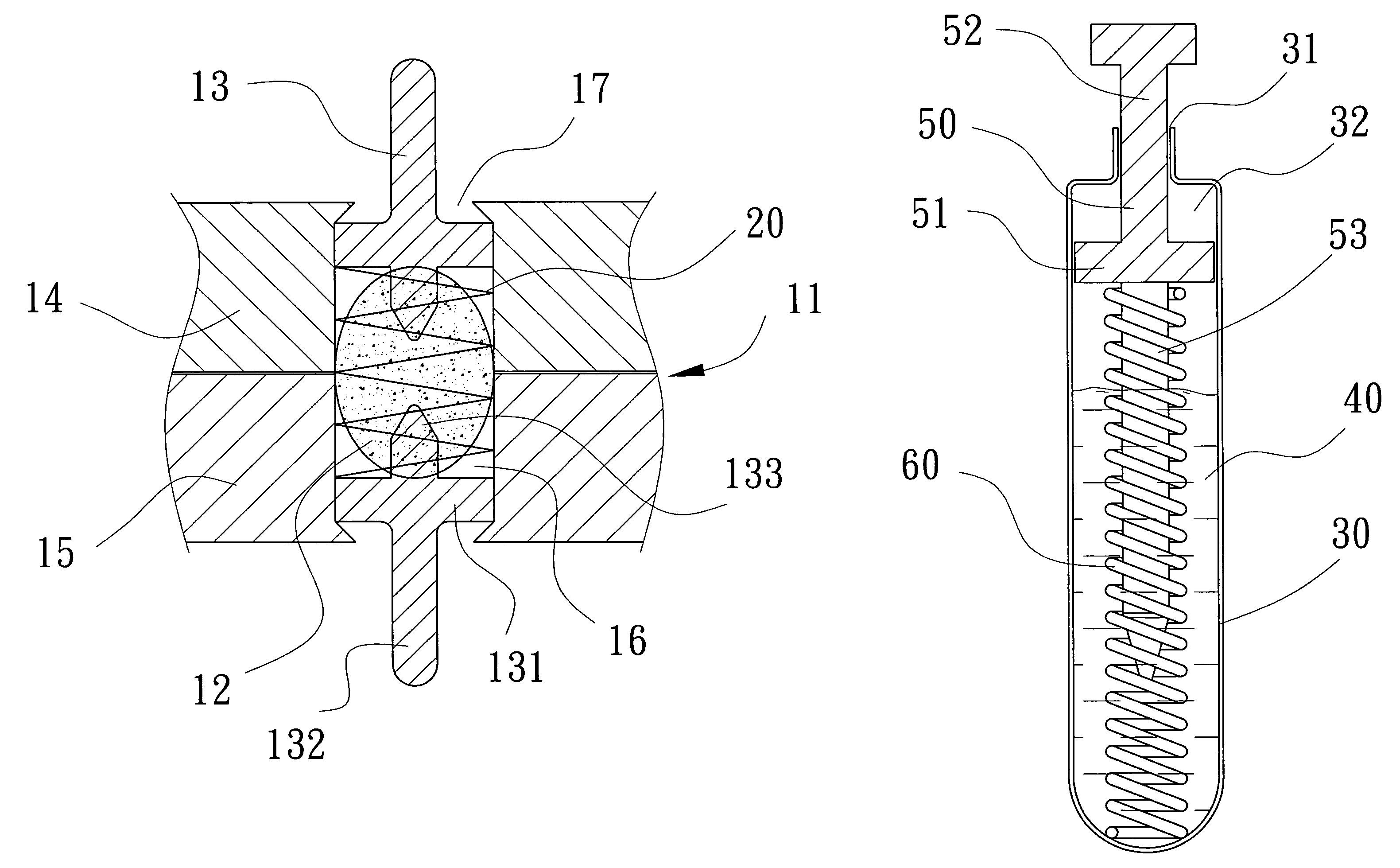 Electric element having liquid metals