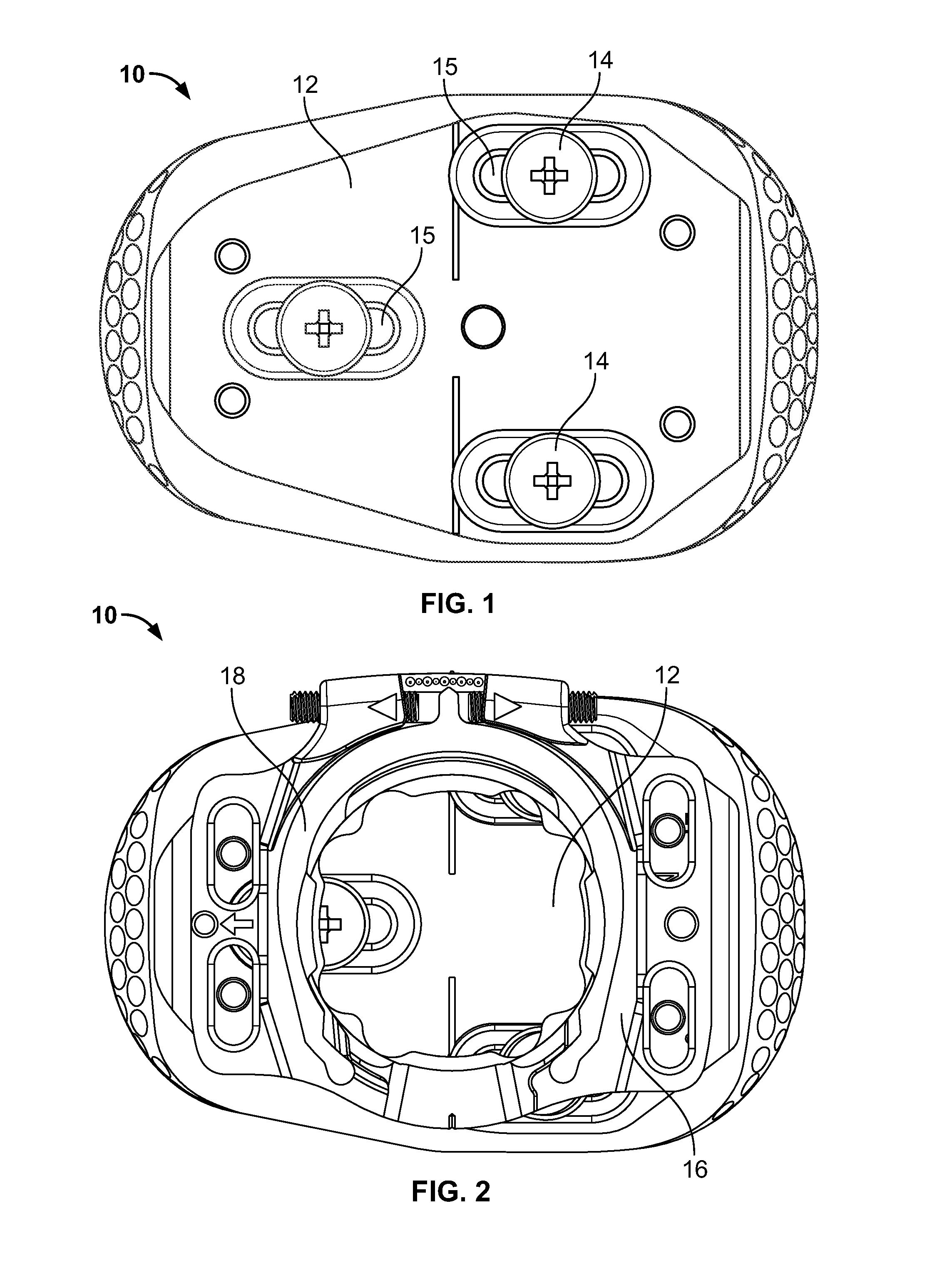 Cleat assembly for clipless bicycle pedal