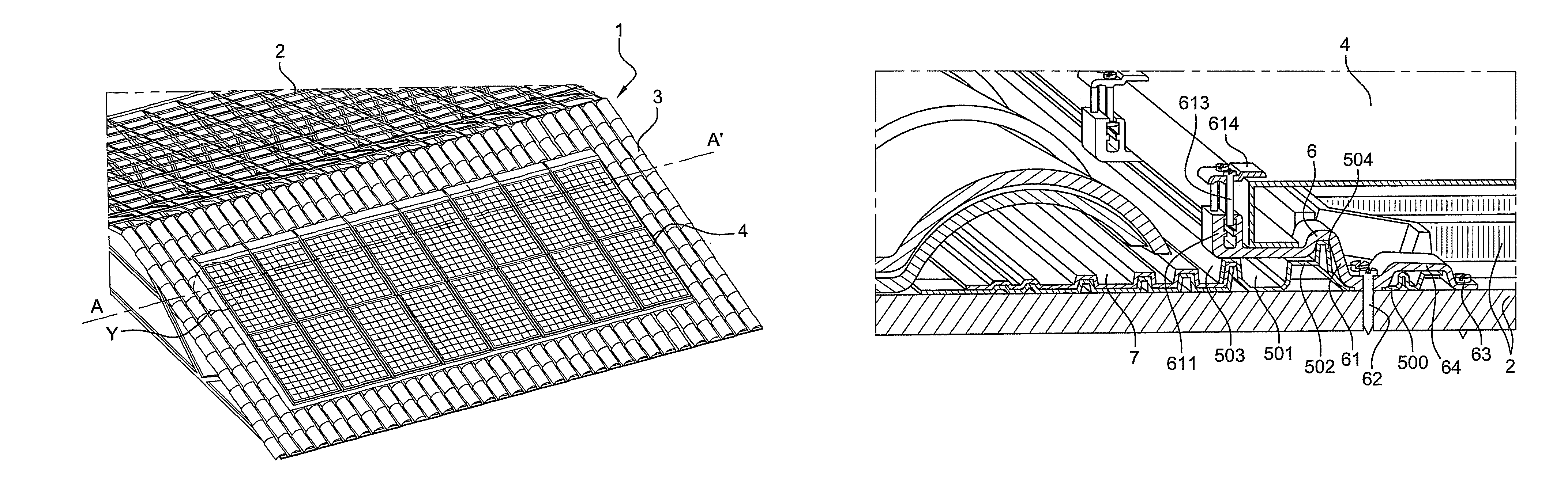 Structure for rigidly connecting solar panels to a fixture