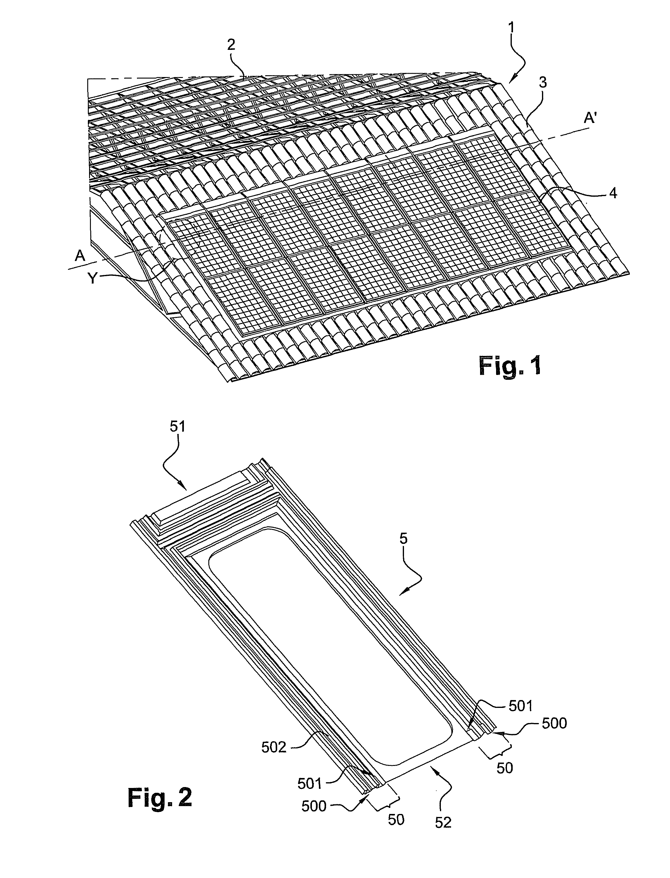 Structure for rigidly connecting solar panels to a fixture