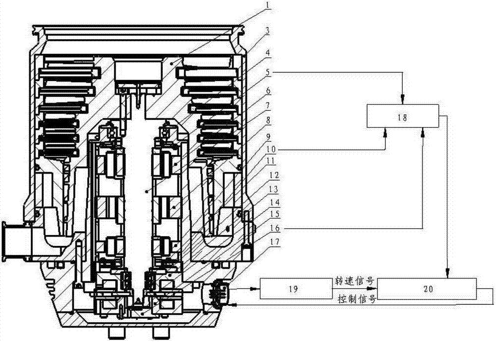 Device and method of magnetic levitation molecular pump radical protective bearing detection