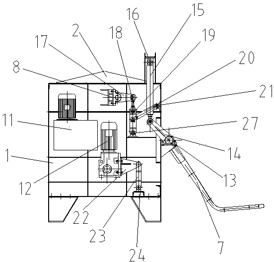 Single-shaft dehairing machine