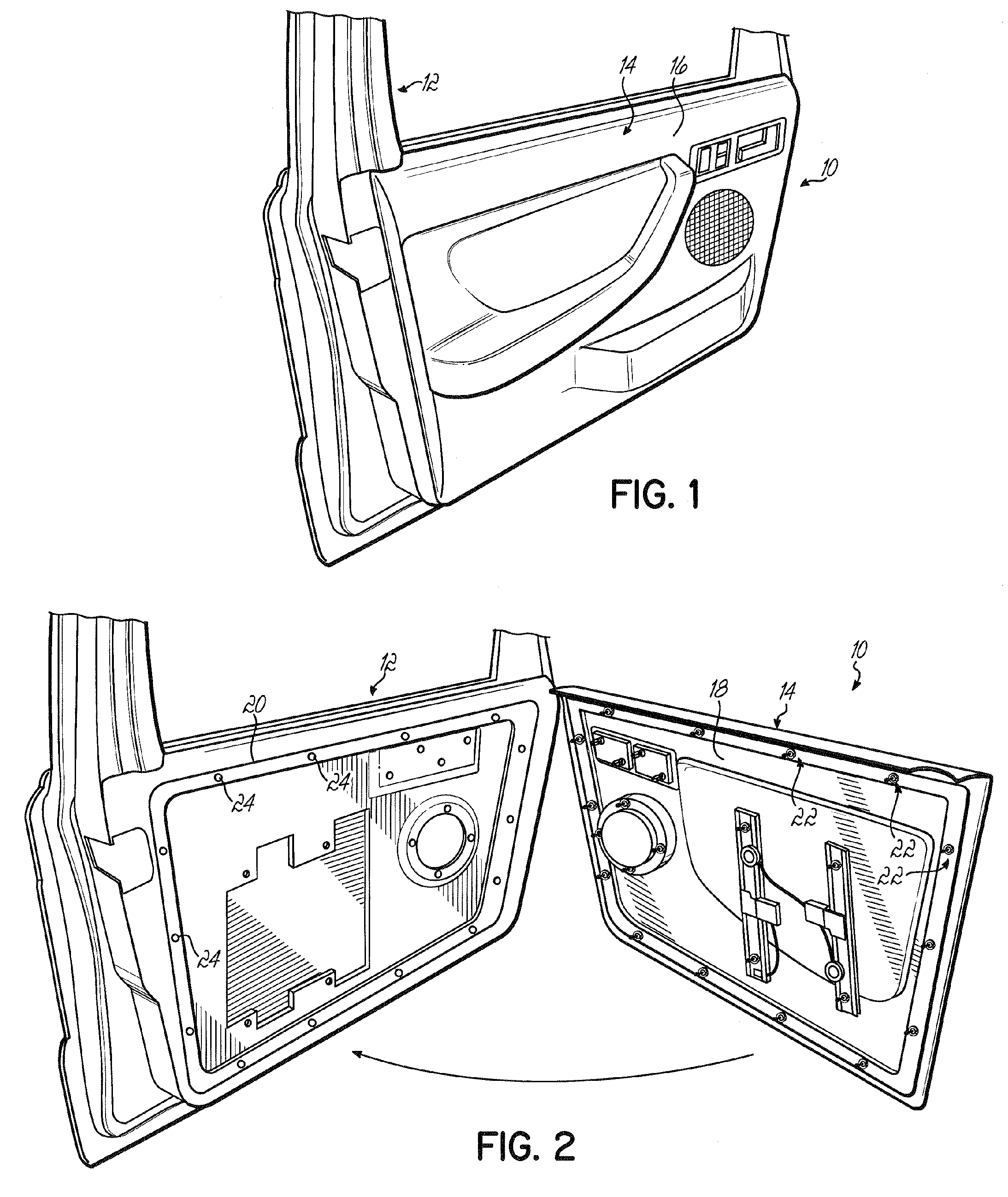 Connector for automotive interior trim