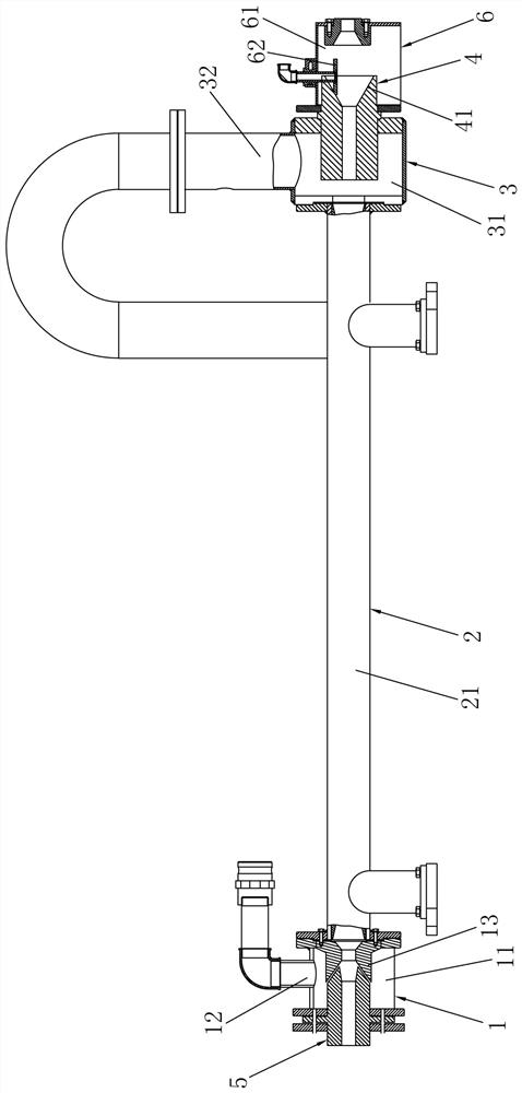 Rod and wire water-passing cooling device