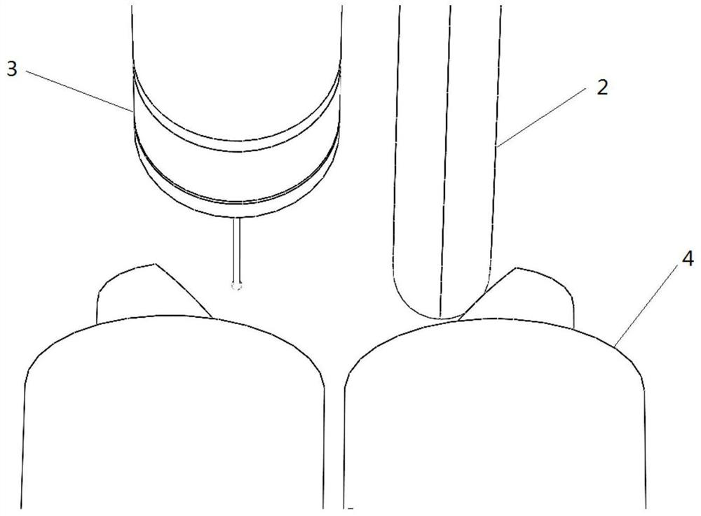 CNC-controlled three-axis parallel roll collar hole pattern machining method