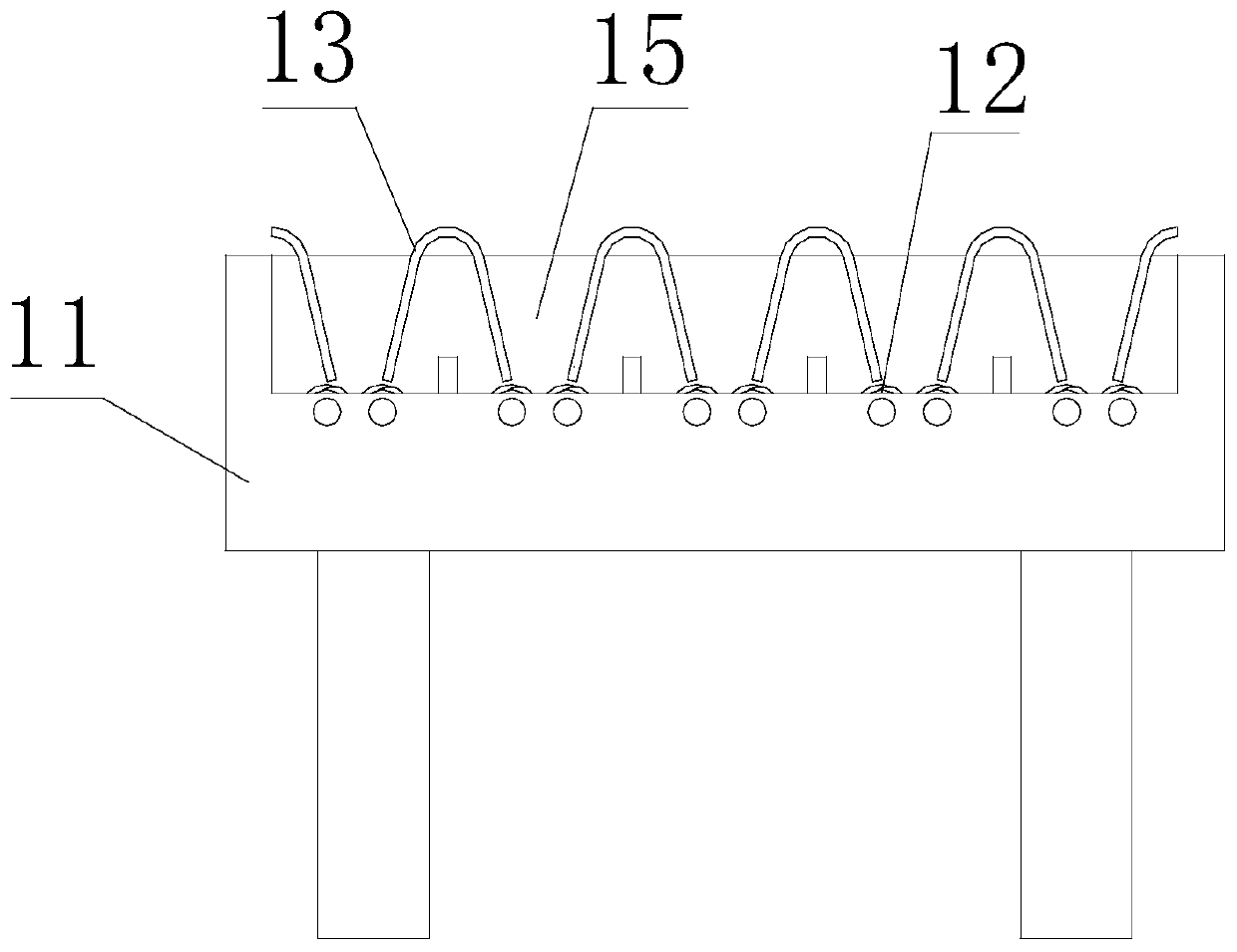 A device for positioning and breaking lotus seeds