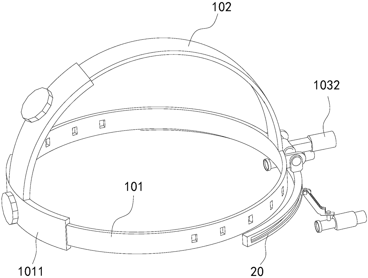 Head-wearing type ophthalmic microscope