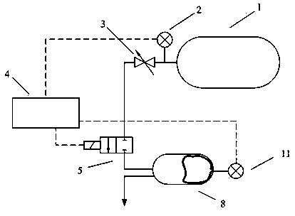 Constant pressure high-pressure gas decompression system