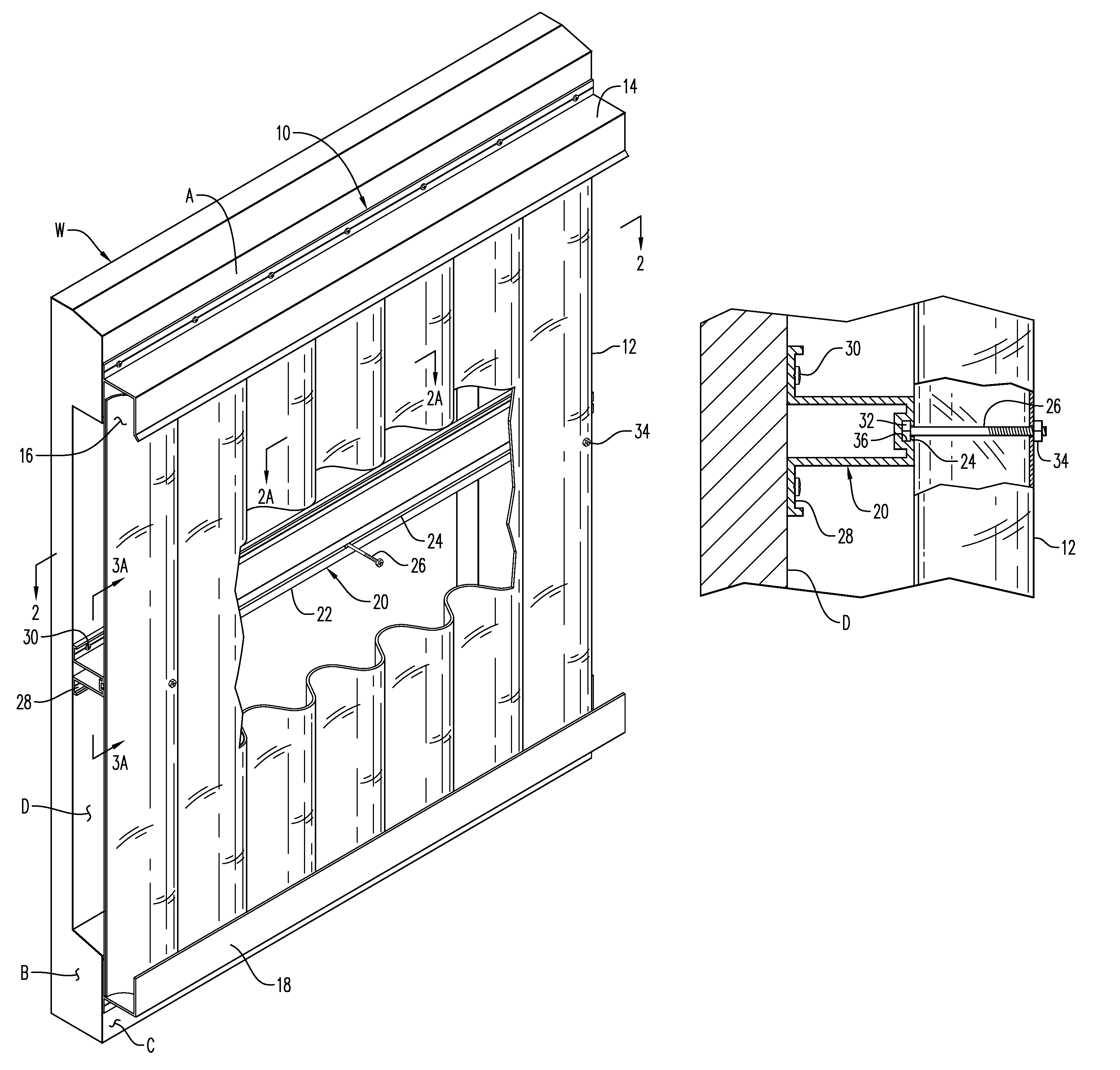 Storm reinforcing brace for a corrugated hurricane shutter and system