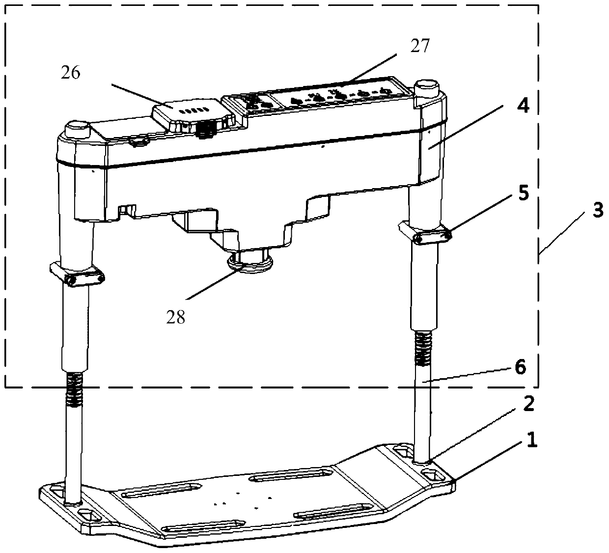 An installation adjustment device for cardiopulmonary resuscitation equipment