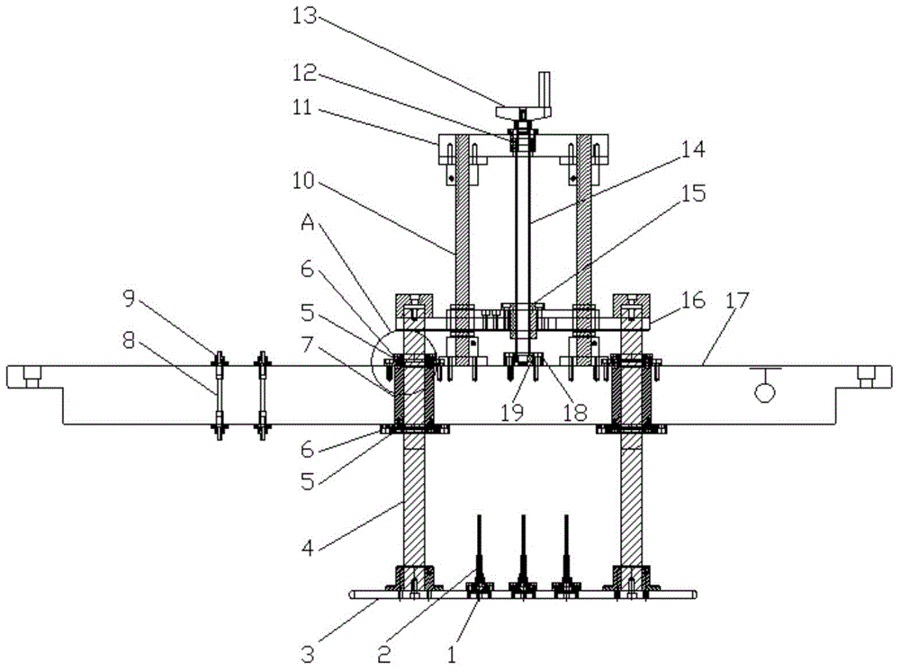 Asymmetric measuring device for propeller pulsating pressure