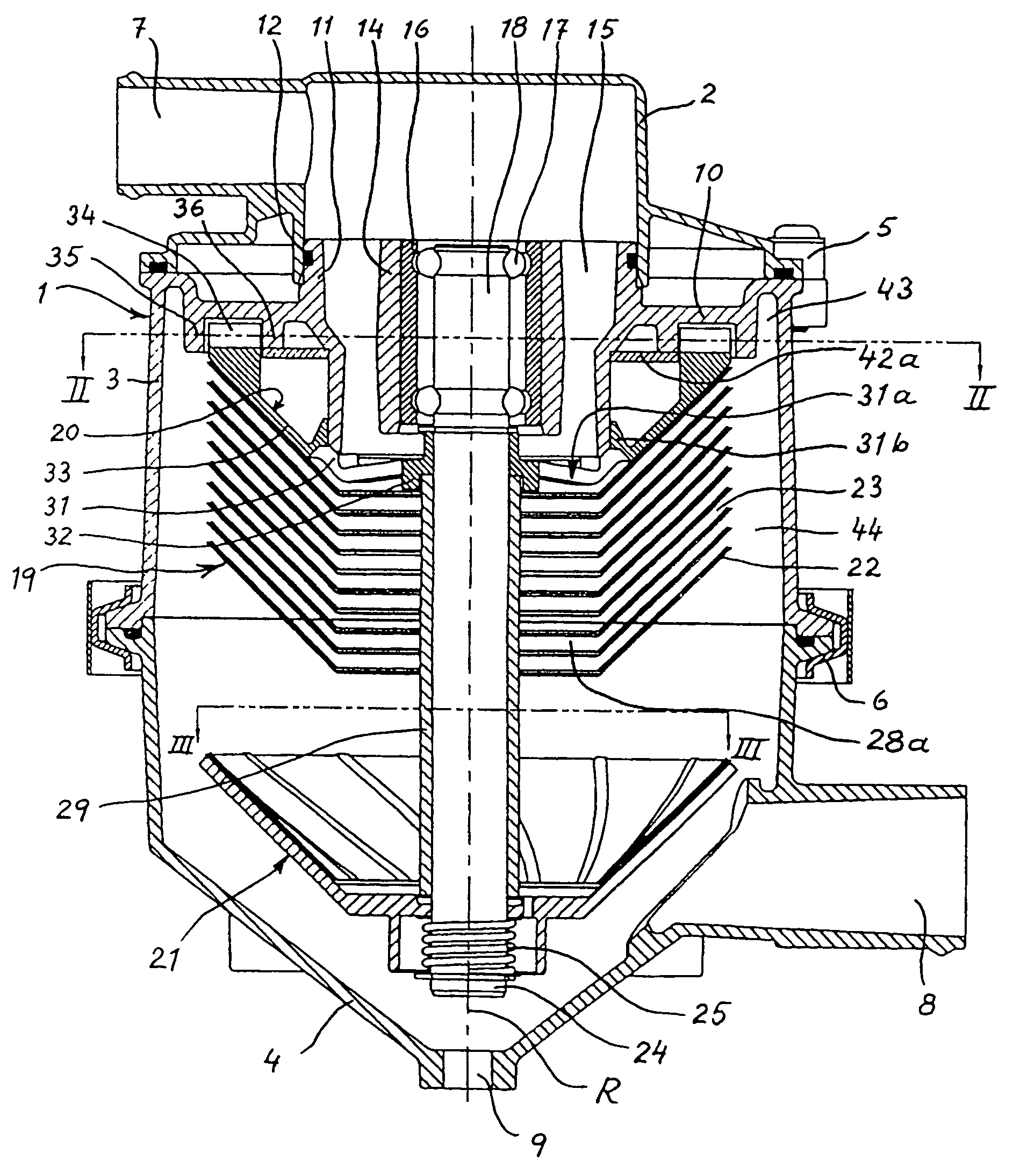 Centrifugal separator having a rotor and driving means thereof