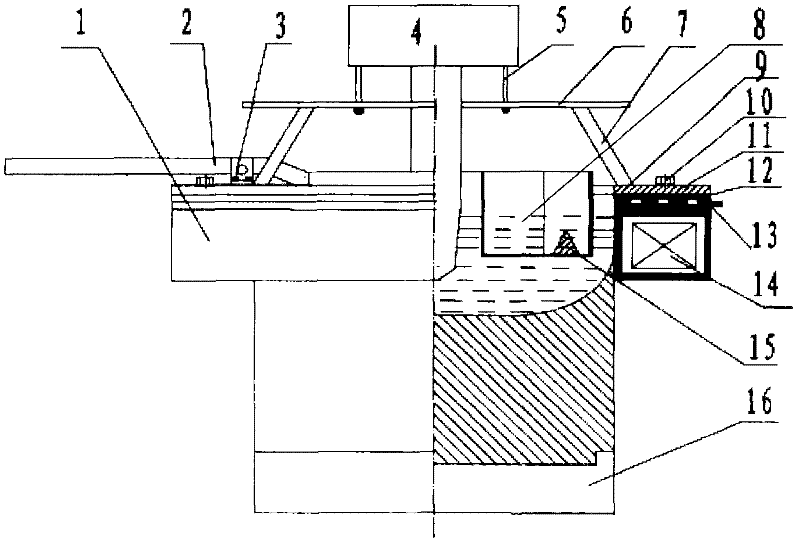 Device and process for internal and external cooling continuous casting of magnesium alloy and aluminum alloy ingot blanks