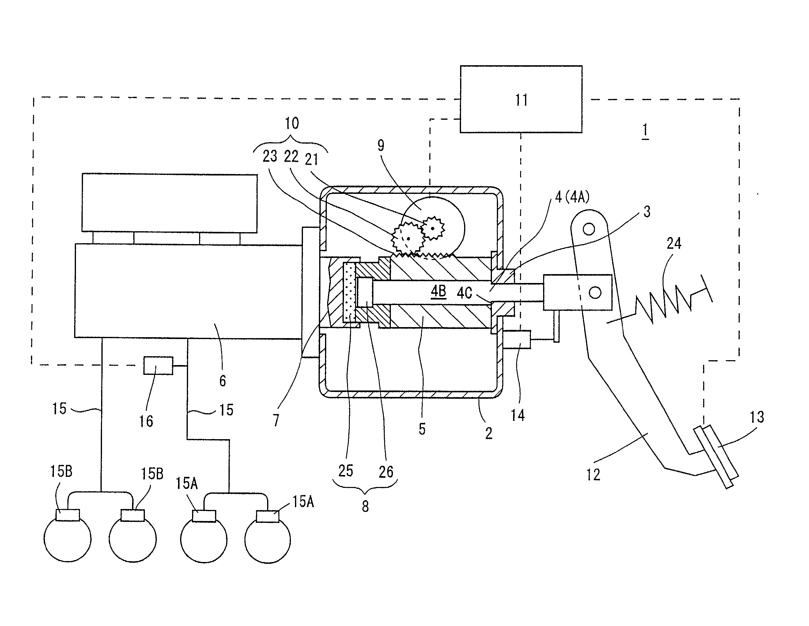 Electrically driven brake booster