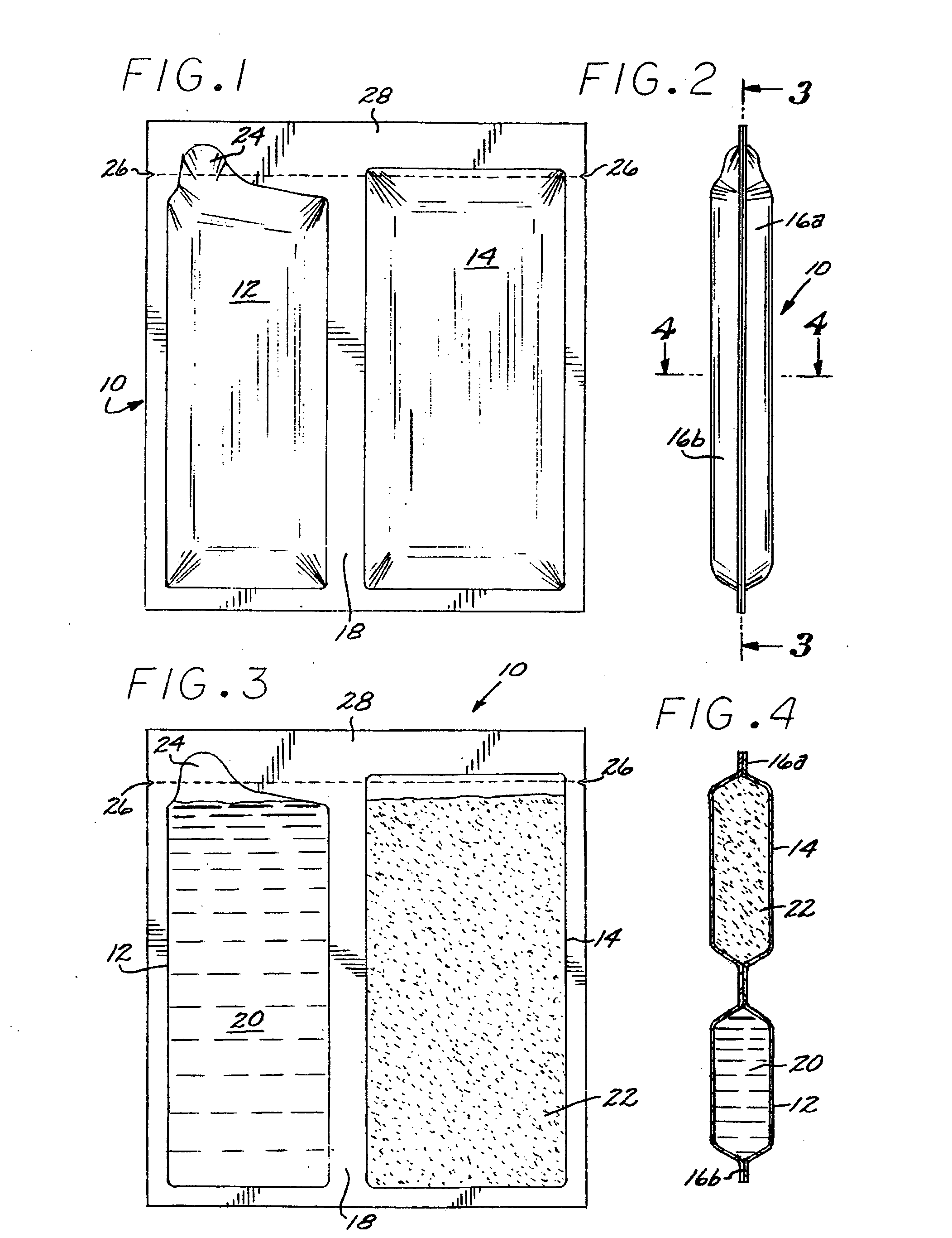 Dual-chamber package for preparing alginate impression paste