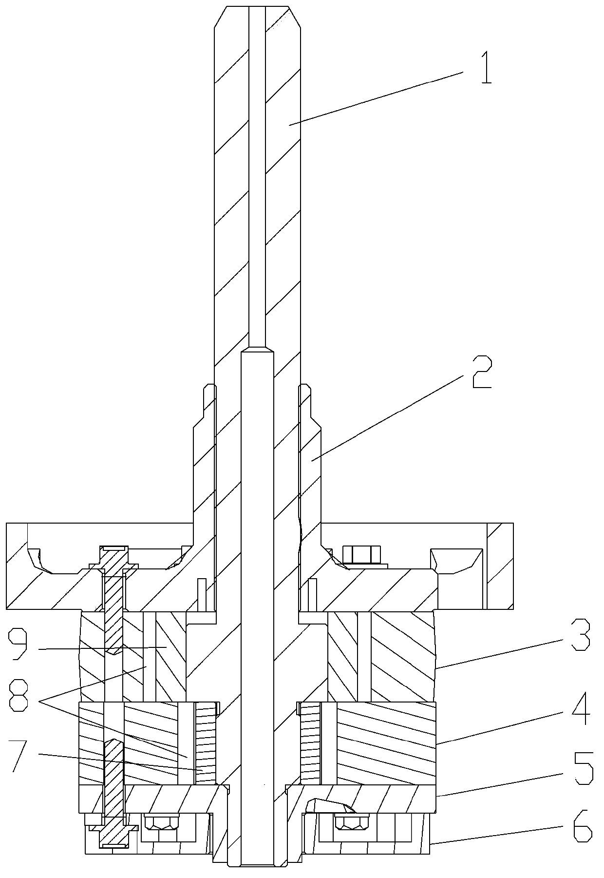 Rolling rotor compressor pump body structure and air conditioner