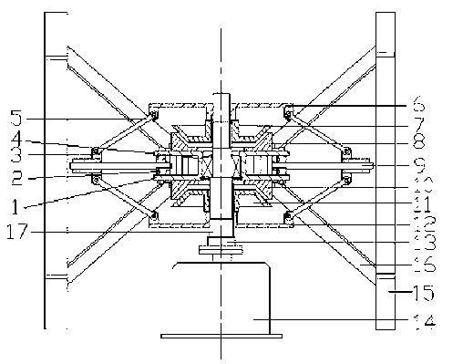 Starting device for vertical axis wind turbine (VAWT)