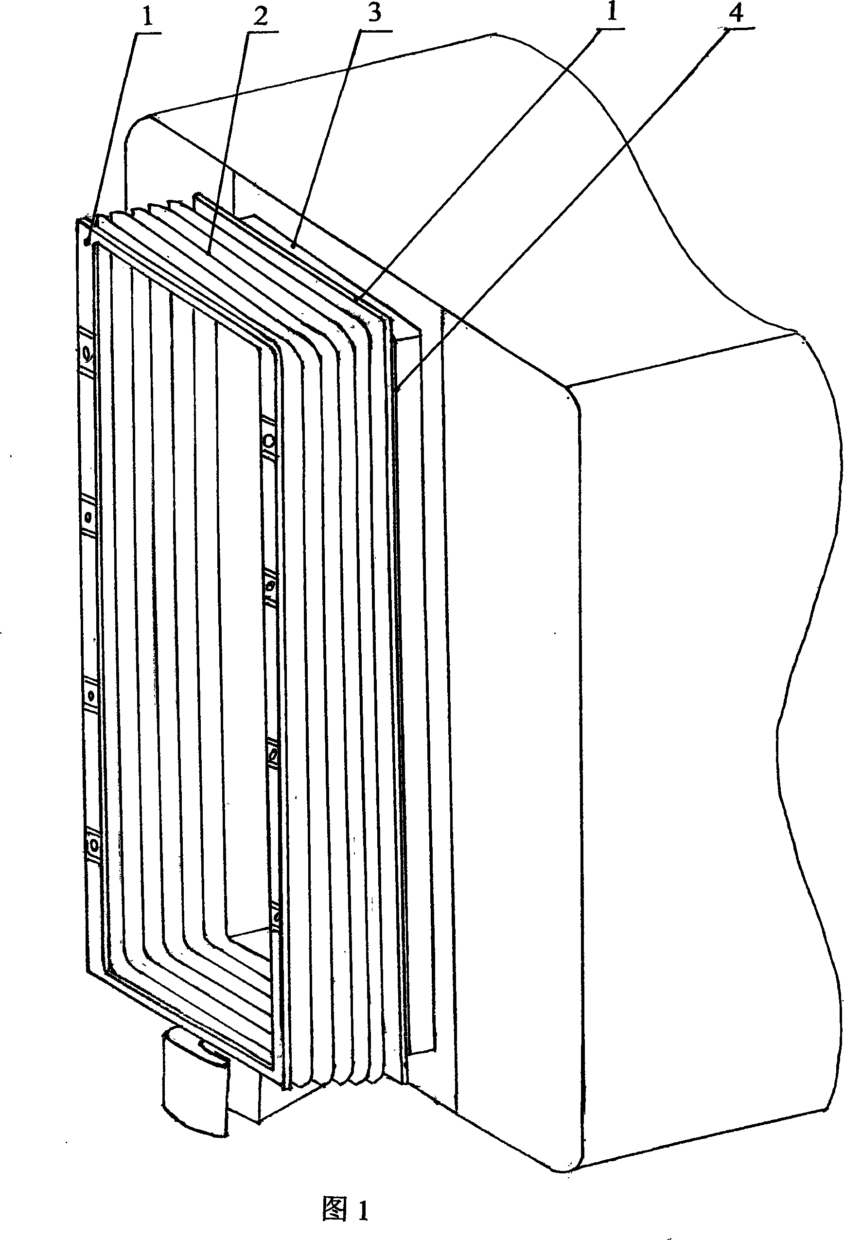 Enclosed stainless steel train windscreen