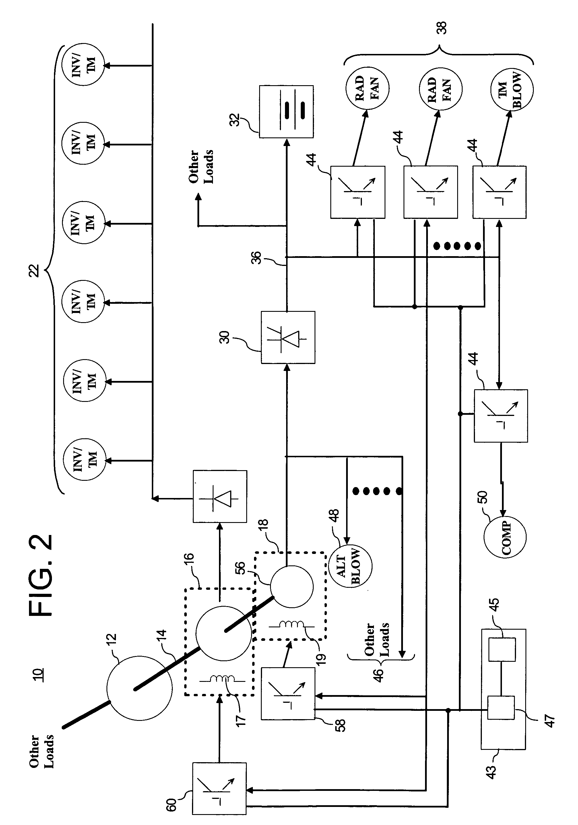 Locomotive auxiliary power system