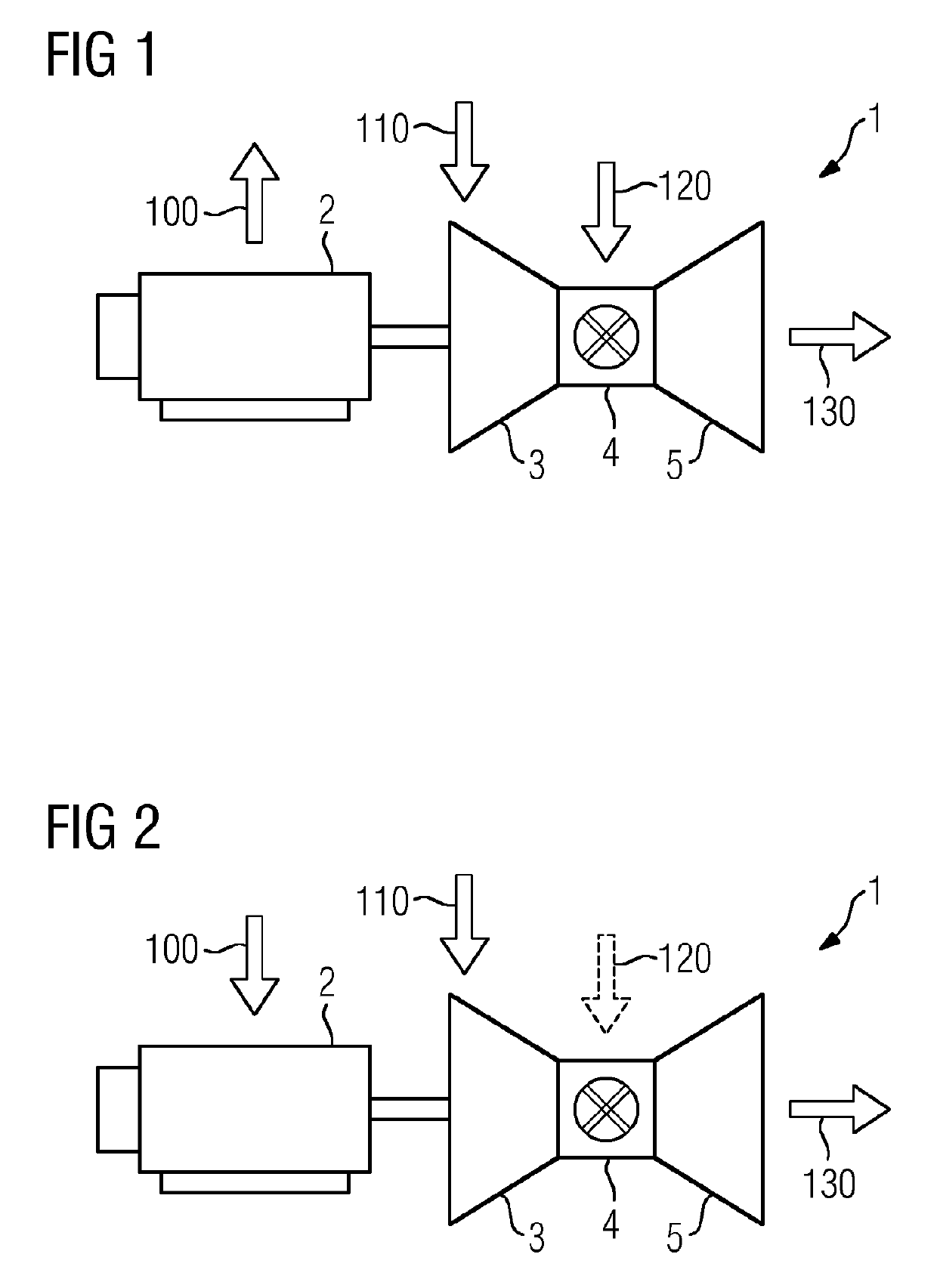 Provision of negative control power by a gas turbine