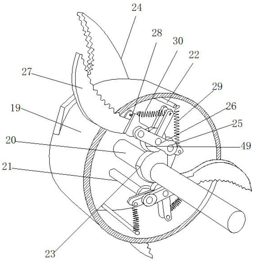 Progressive feeding and automatic clamping combined wood sawing and splitting device