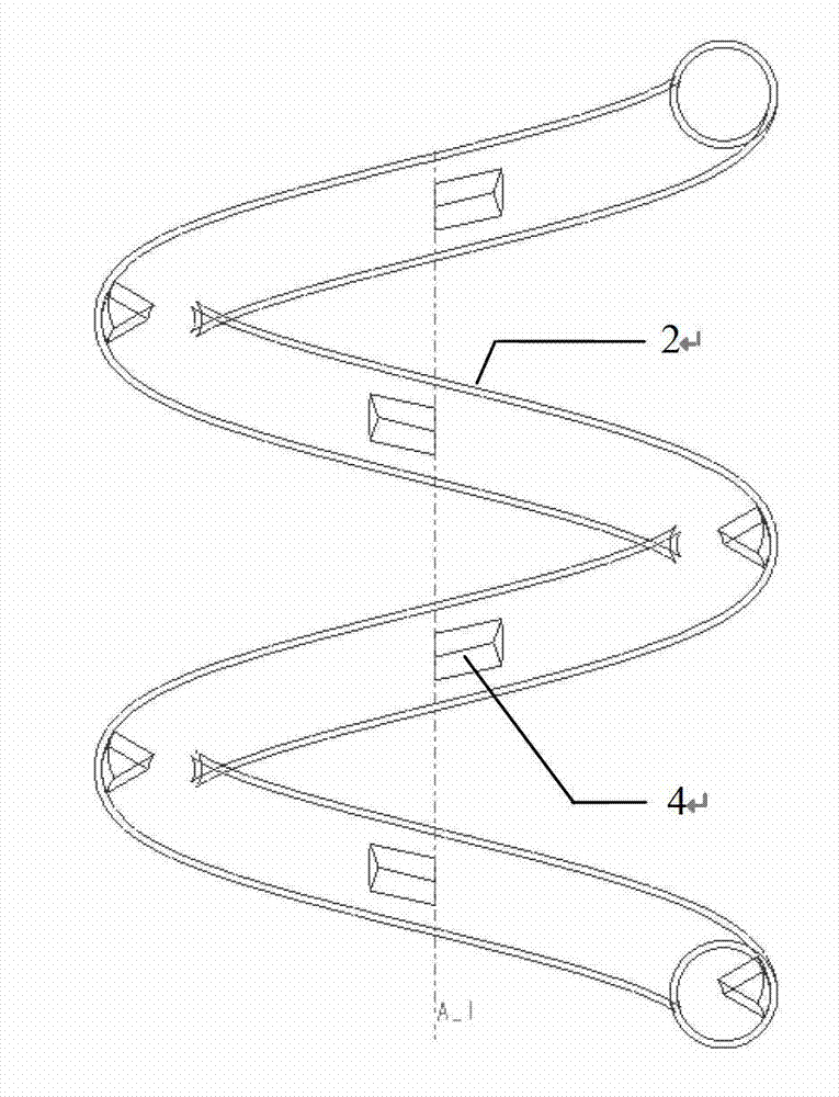 Finned spiral pipe