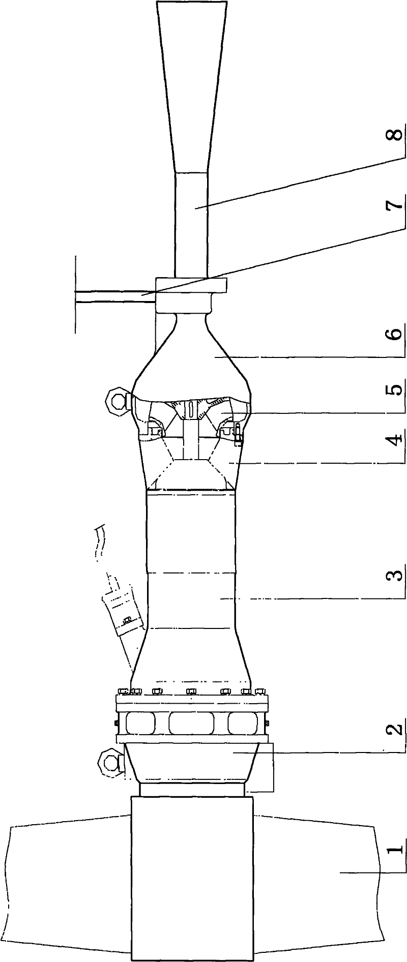 Submersible plugflow aeration machine