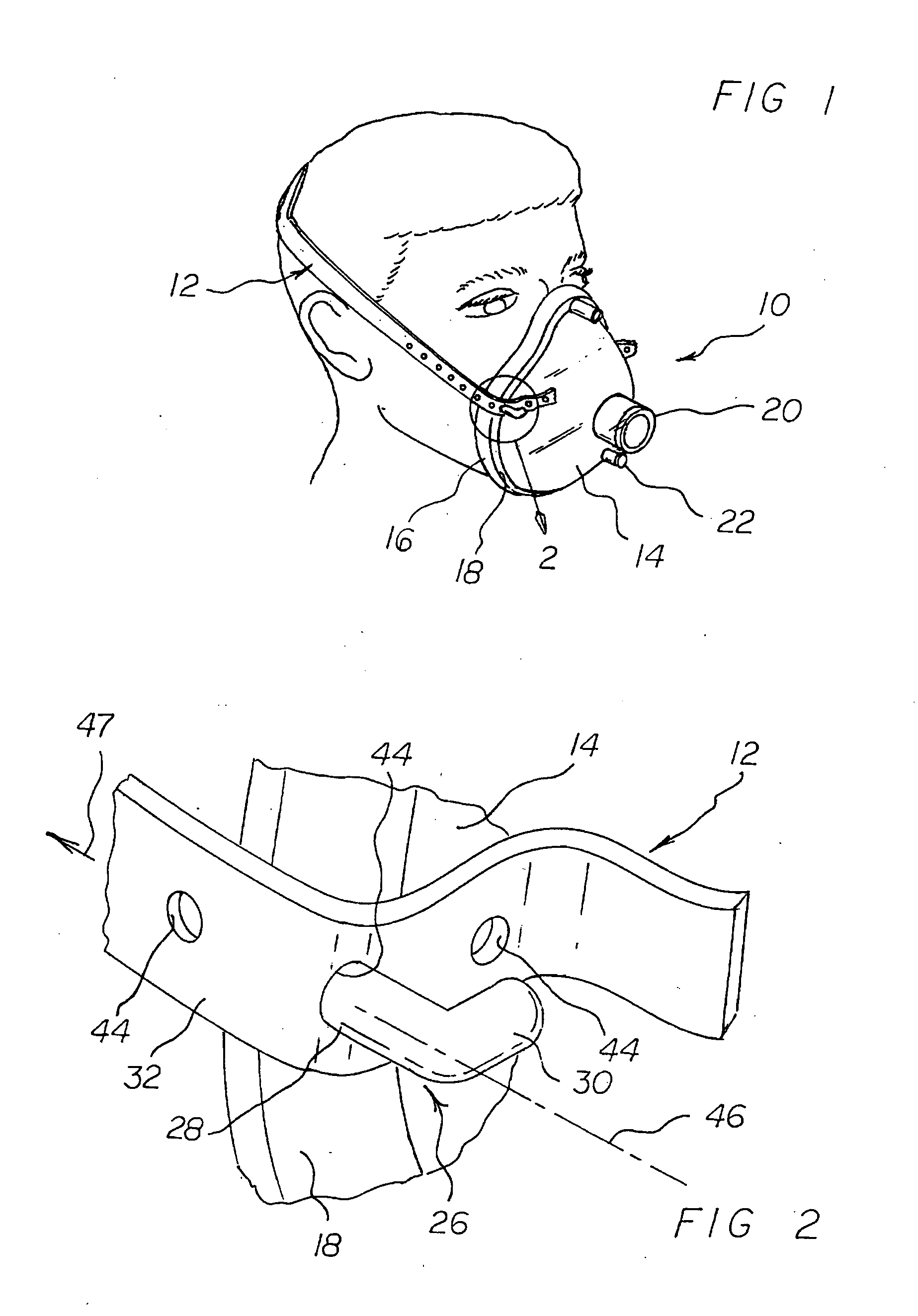 Respiratory face mask and headstrap assembly