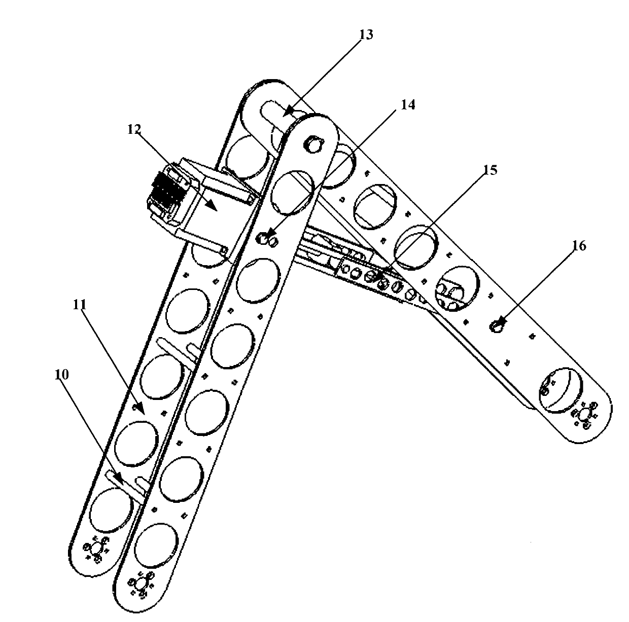 Iron tower climbing articulated robot