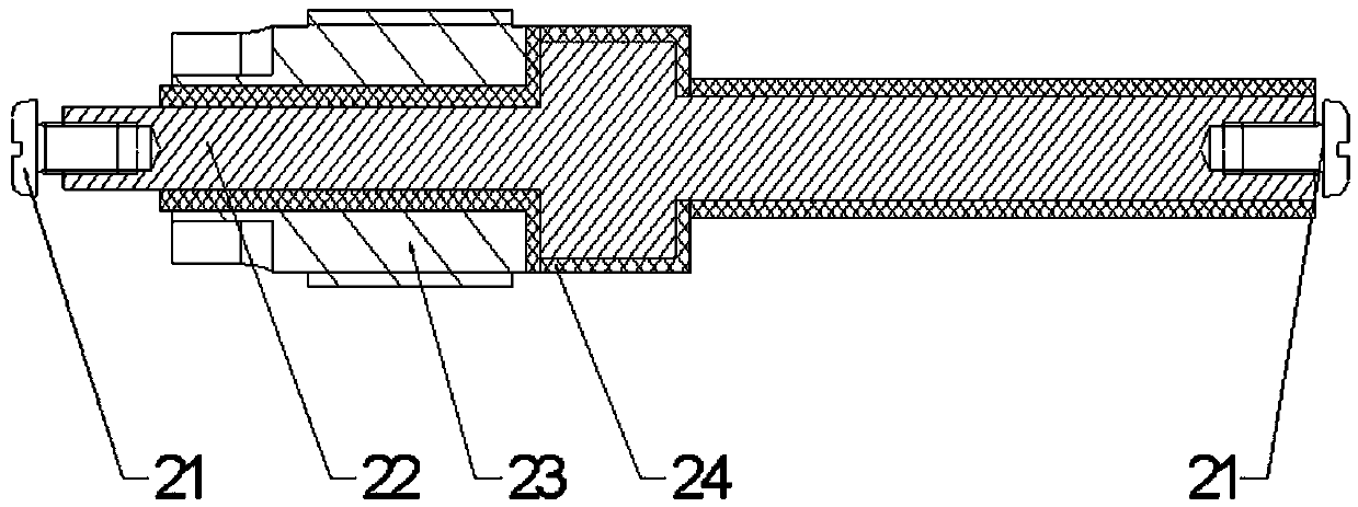 A thin-walled rubber tube fracturing device