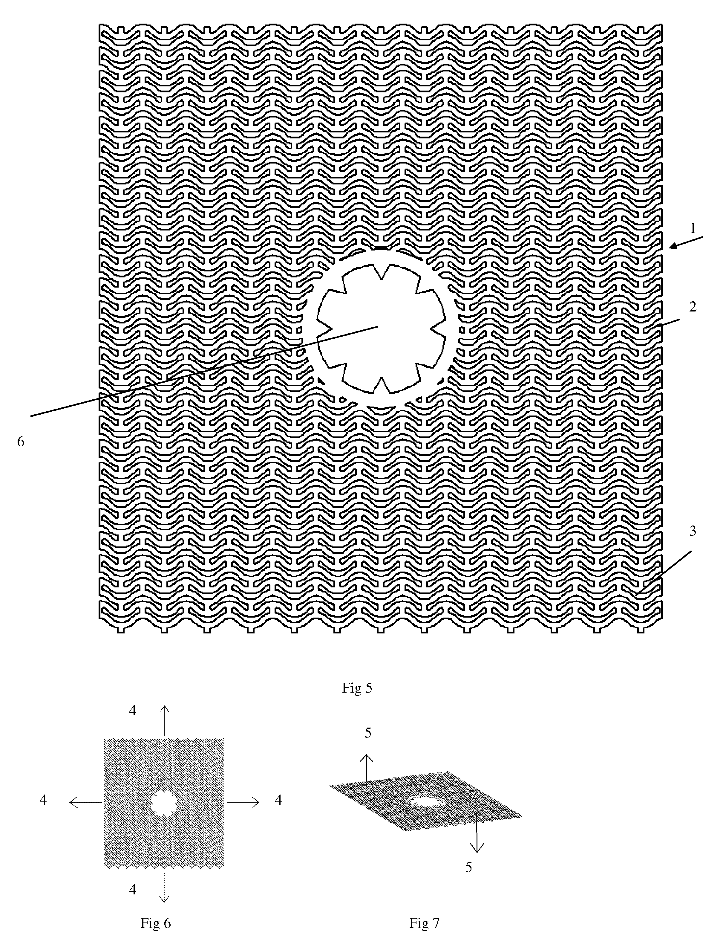 3D ductile and perforated retaining sheet