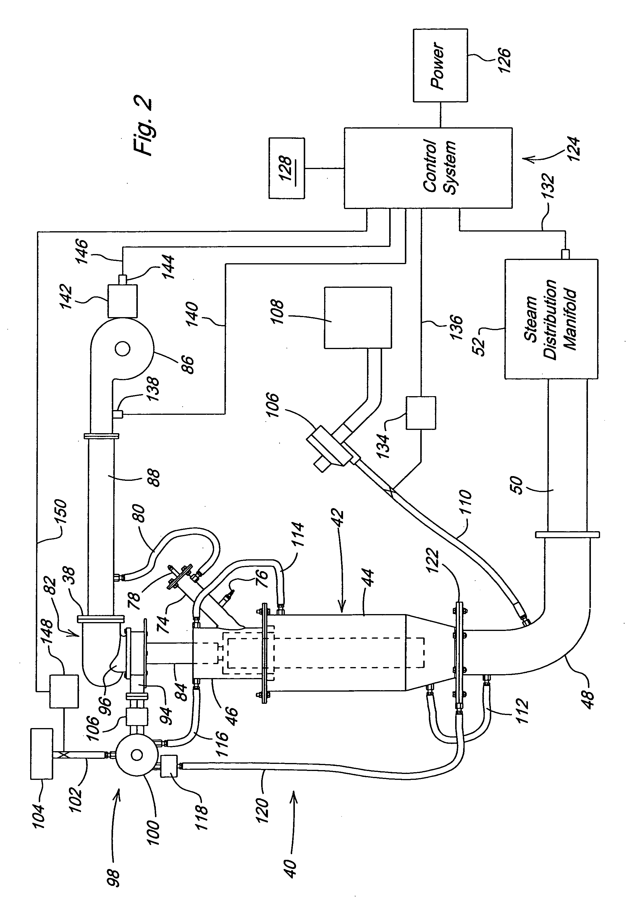 Using an estimated heat output value of a direct-fired steam generator in controlling water flow to maintain a desired constant steam temperature