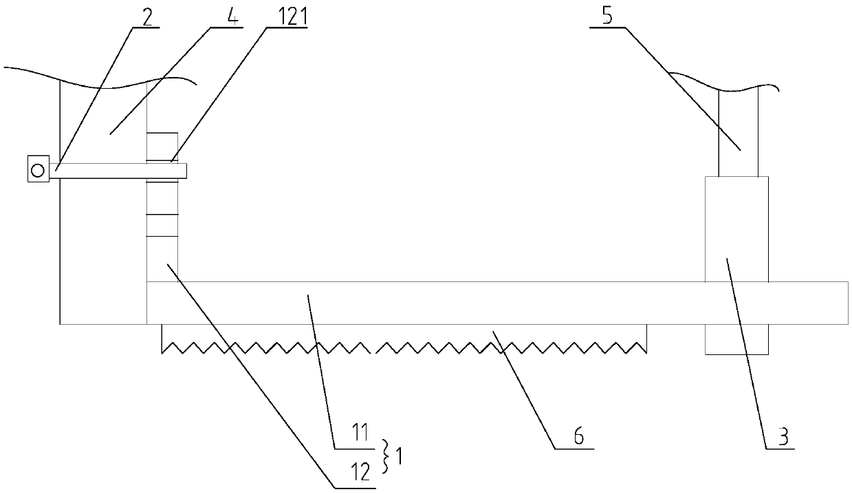 Transformer substation fence rod fixing support