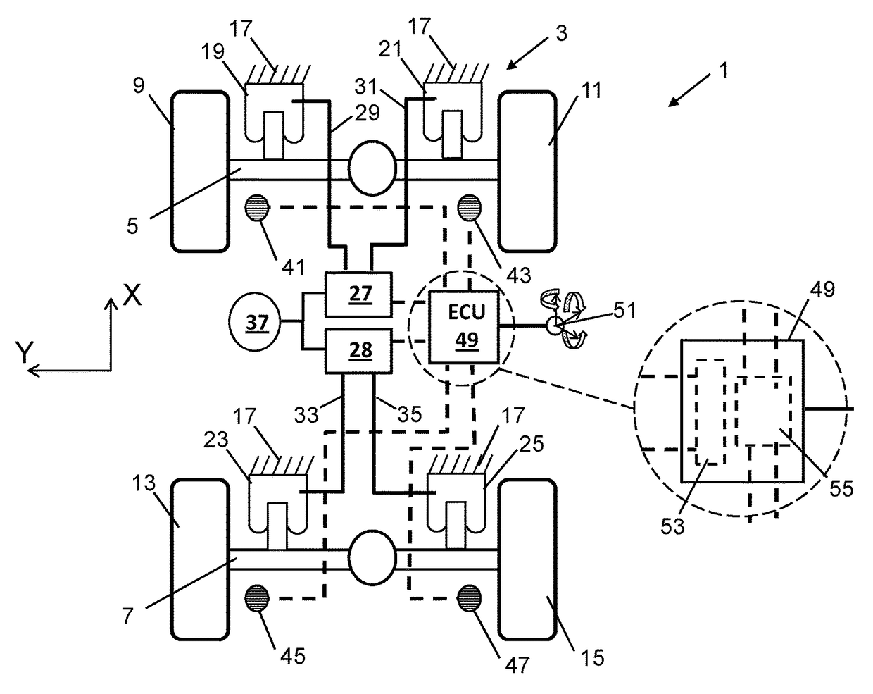 Control system for a vehicle suspension