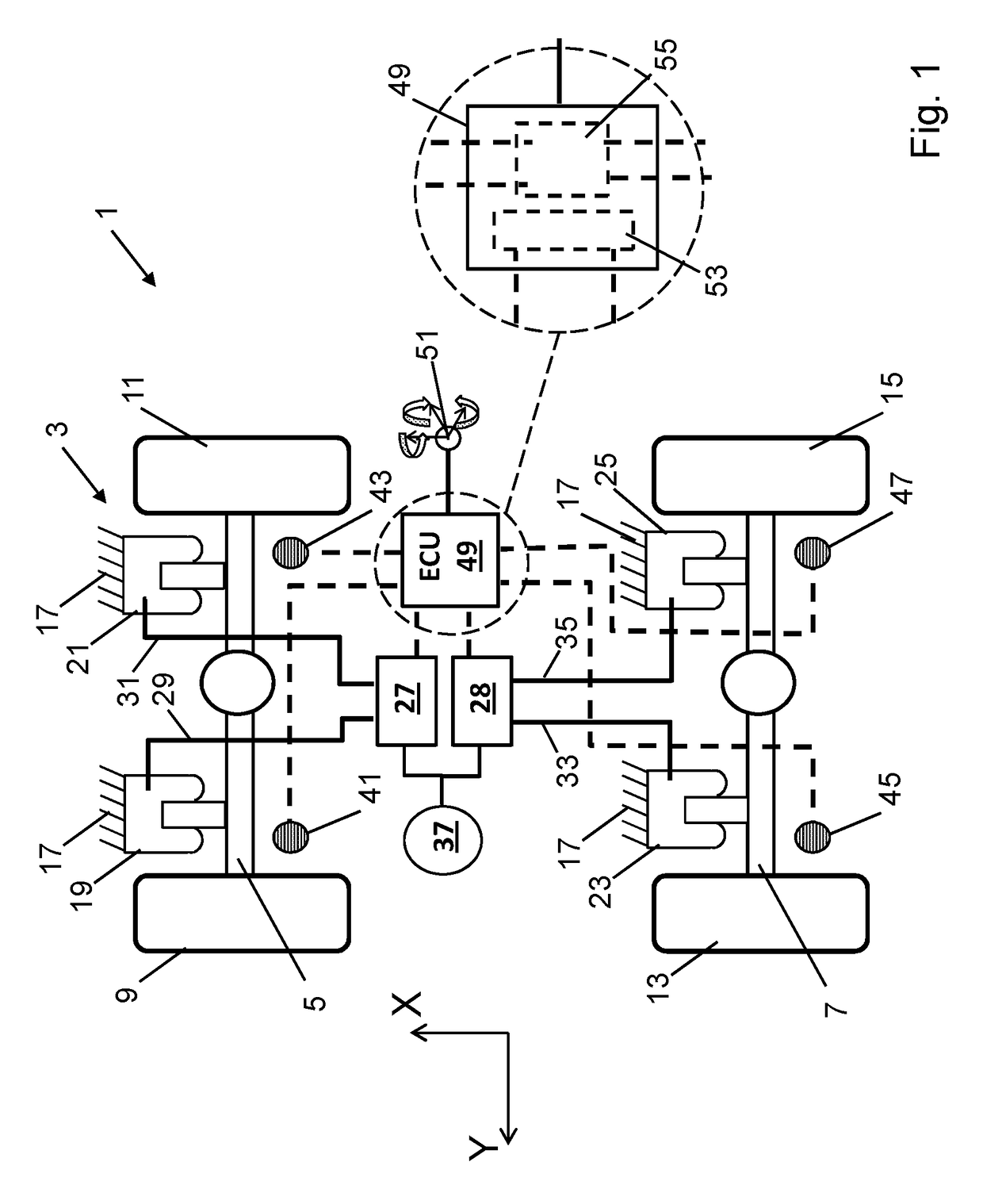 Control system for a vehicle suspension