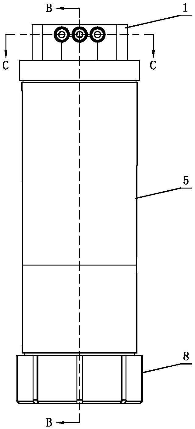 Composite filter element formed by combining RO membrane with post-carbon