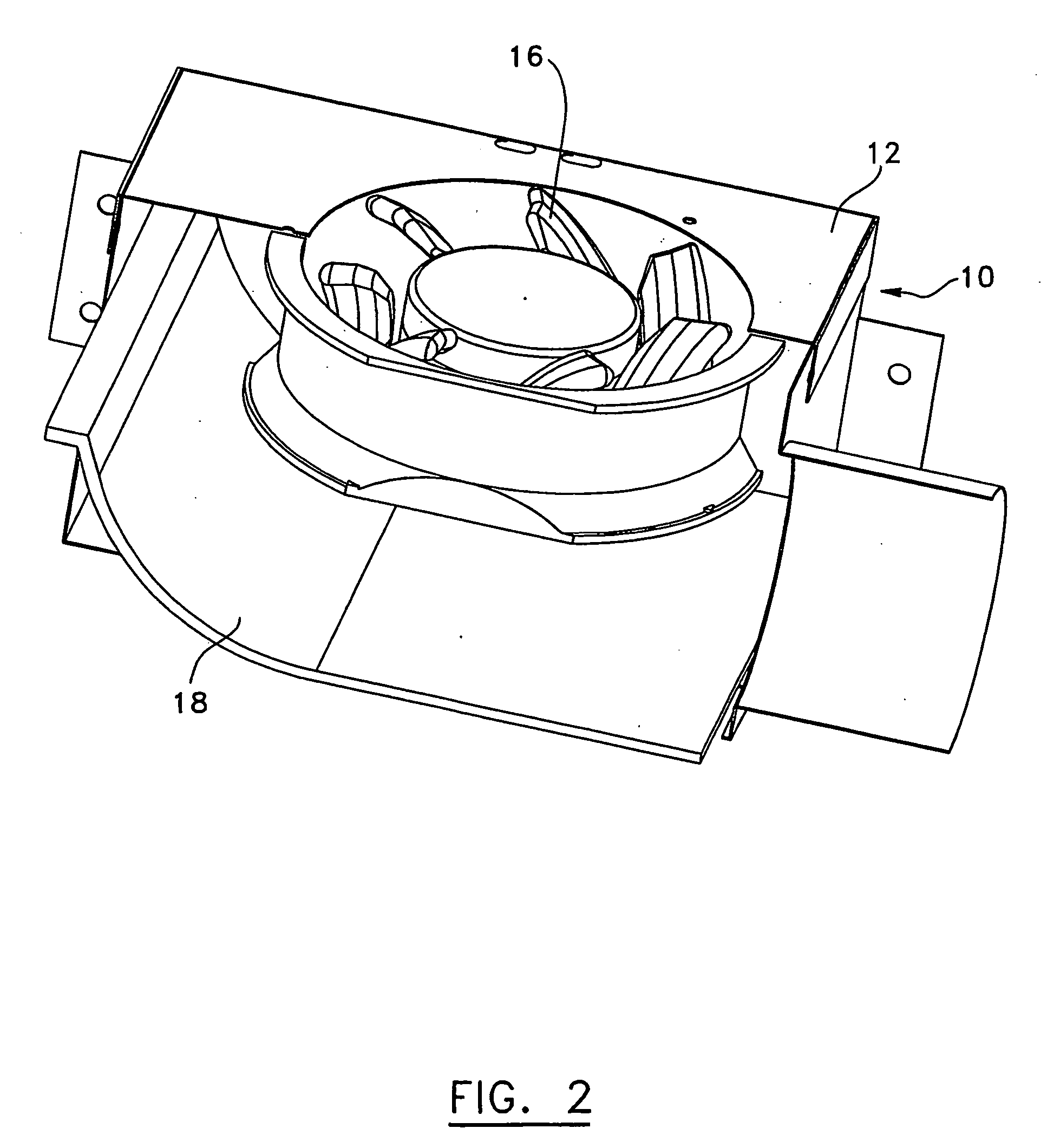 Ventilation system with axial fan and integrated accelerator/deflector