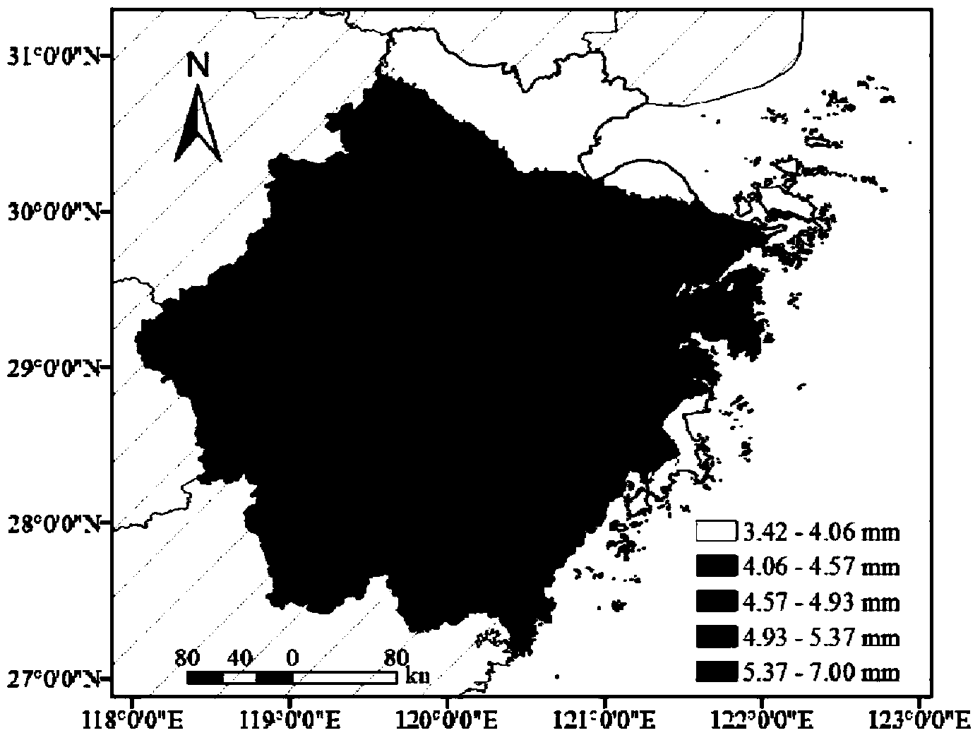 Ground daily rainfall predicting method based on satellite remote sensing and regression Kriging