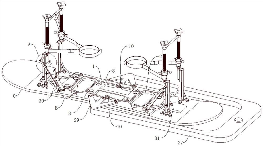 Gravity center auxiliary stabilization teaching aid for single-board skiing