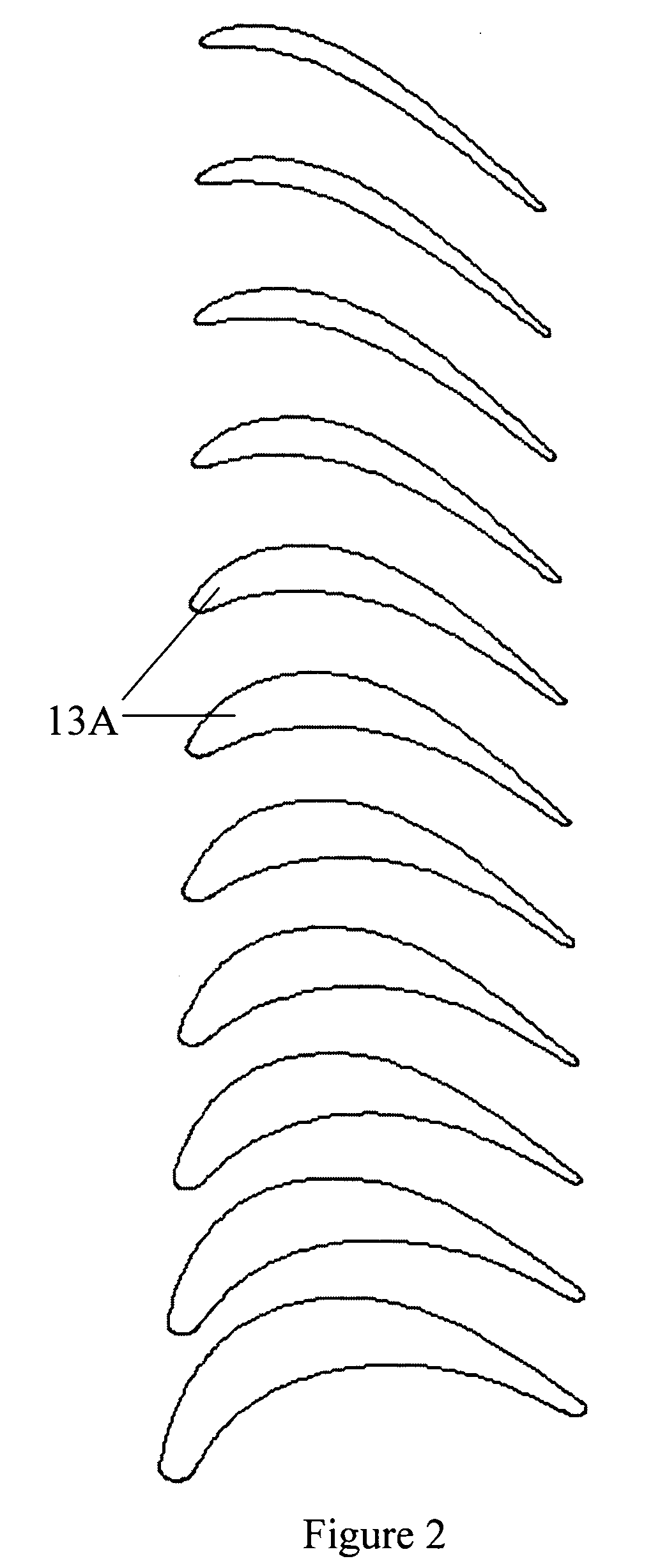 Turbine blade airfoil having improved creep capability